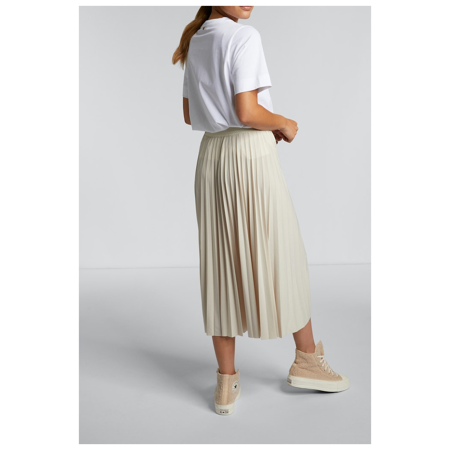 Rich & Royal Midi plissee skirt