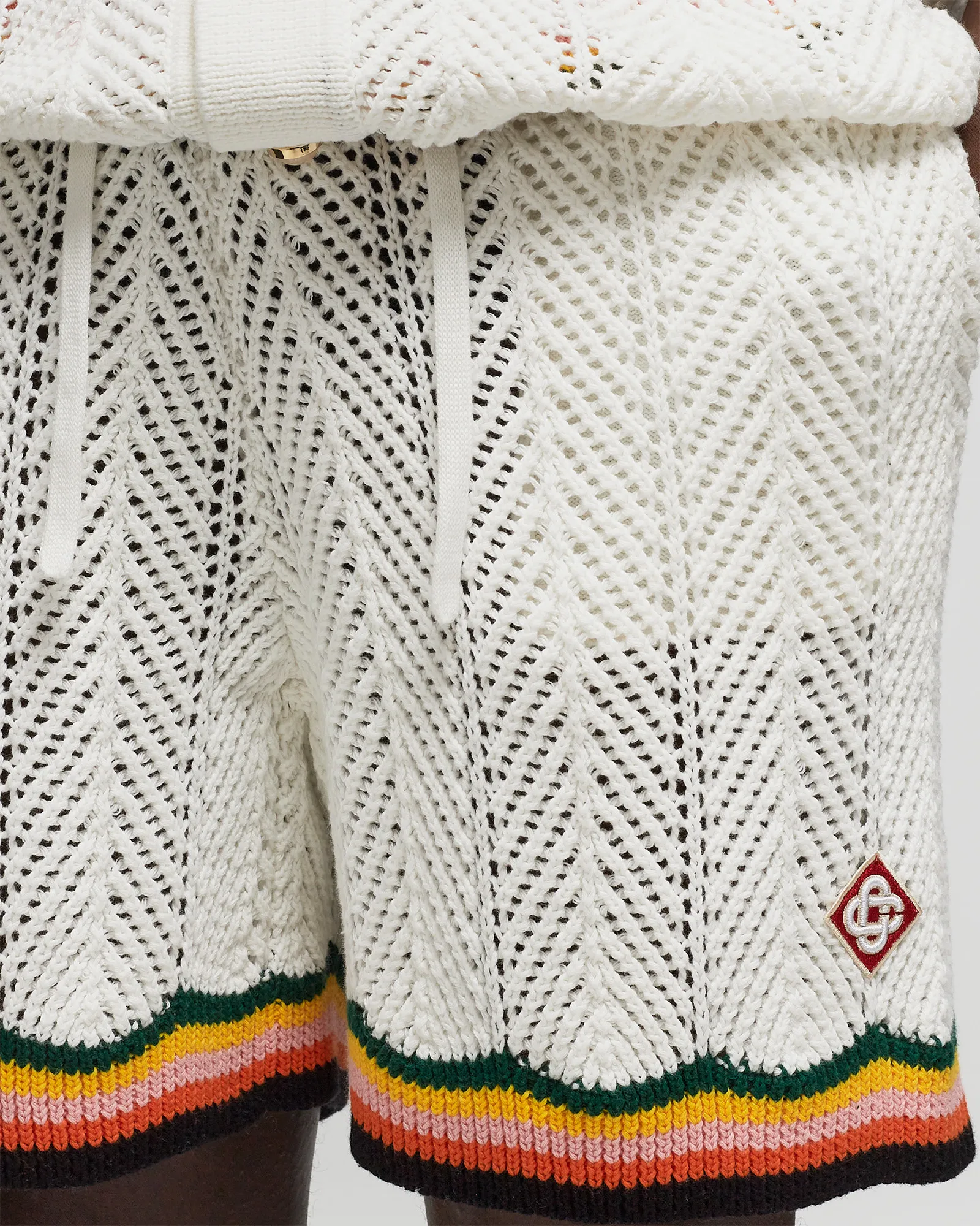 Casablanca CHEVRON LACE SHORTS