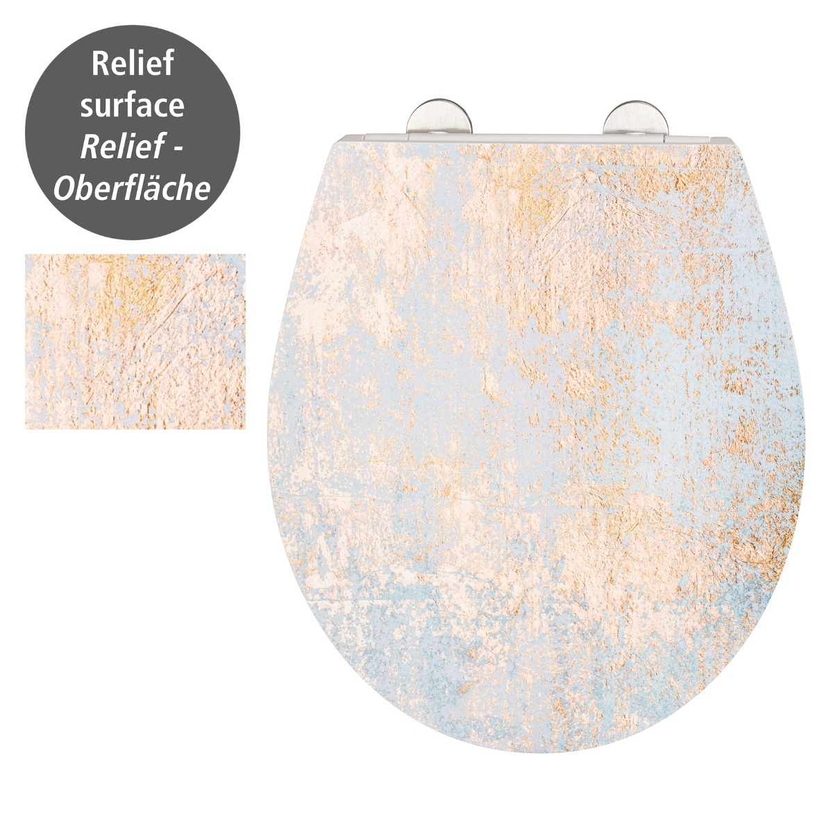 Wenko Embossed softclose toiletzitting Agate