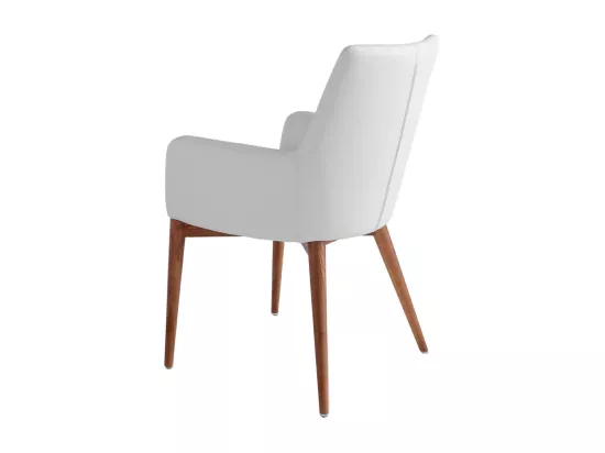 Chaise en simili cuir et bois noyer 4006 ANGEL CERDA