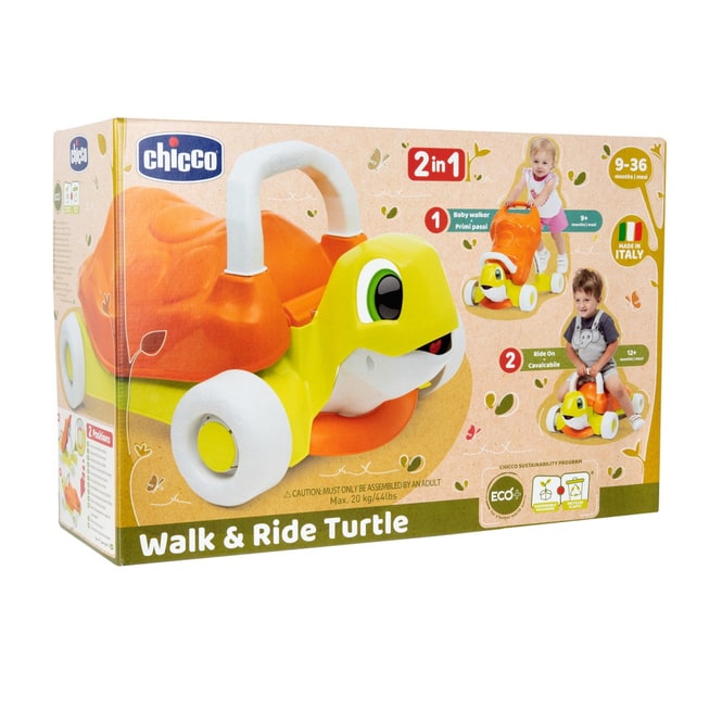 Chicco - Walk & Ride Turtle - 2 in 1 - Lauflernwagen und Rutscher