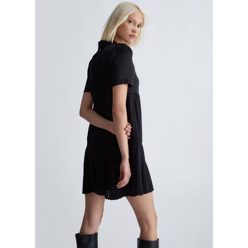 Liu Jo - Vestido camisero de raso Negro