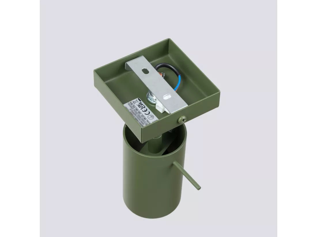 Applique Ring moderne en acier - 1 sources lumineuses - L.8 x H.8 cm - vert olive