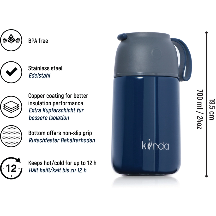kiinda Thermo Essbehälter 700ml, in midnight blue