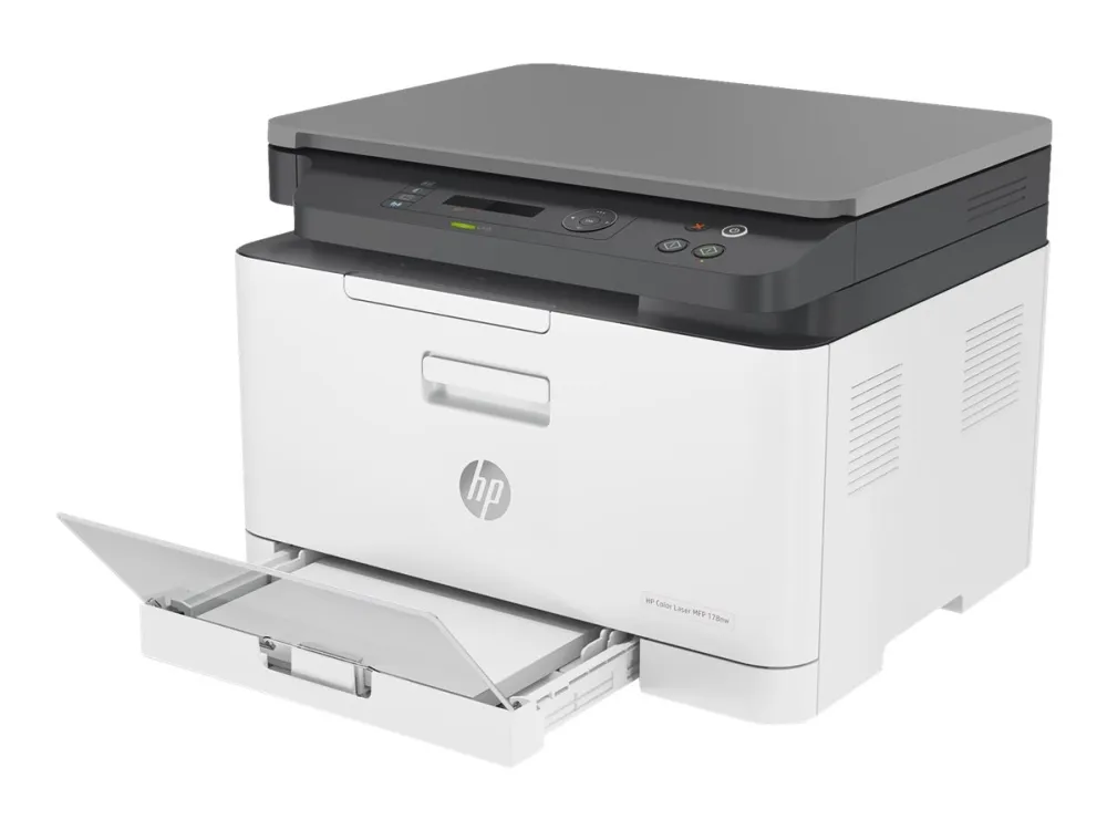 HP Color Laser MFP 178nw - Multifunktionsprinter - farve - laser - A4 (210 x 297 mm) (original) - A4/Letter (medie) - op til 18 spm (kopiering) - op til 18 spm (udskriver) - 150 ark - USB 2.0, LAN, Wi-Fi(n)