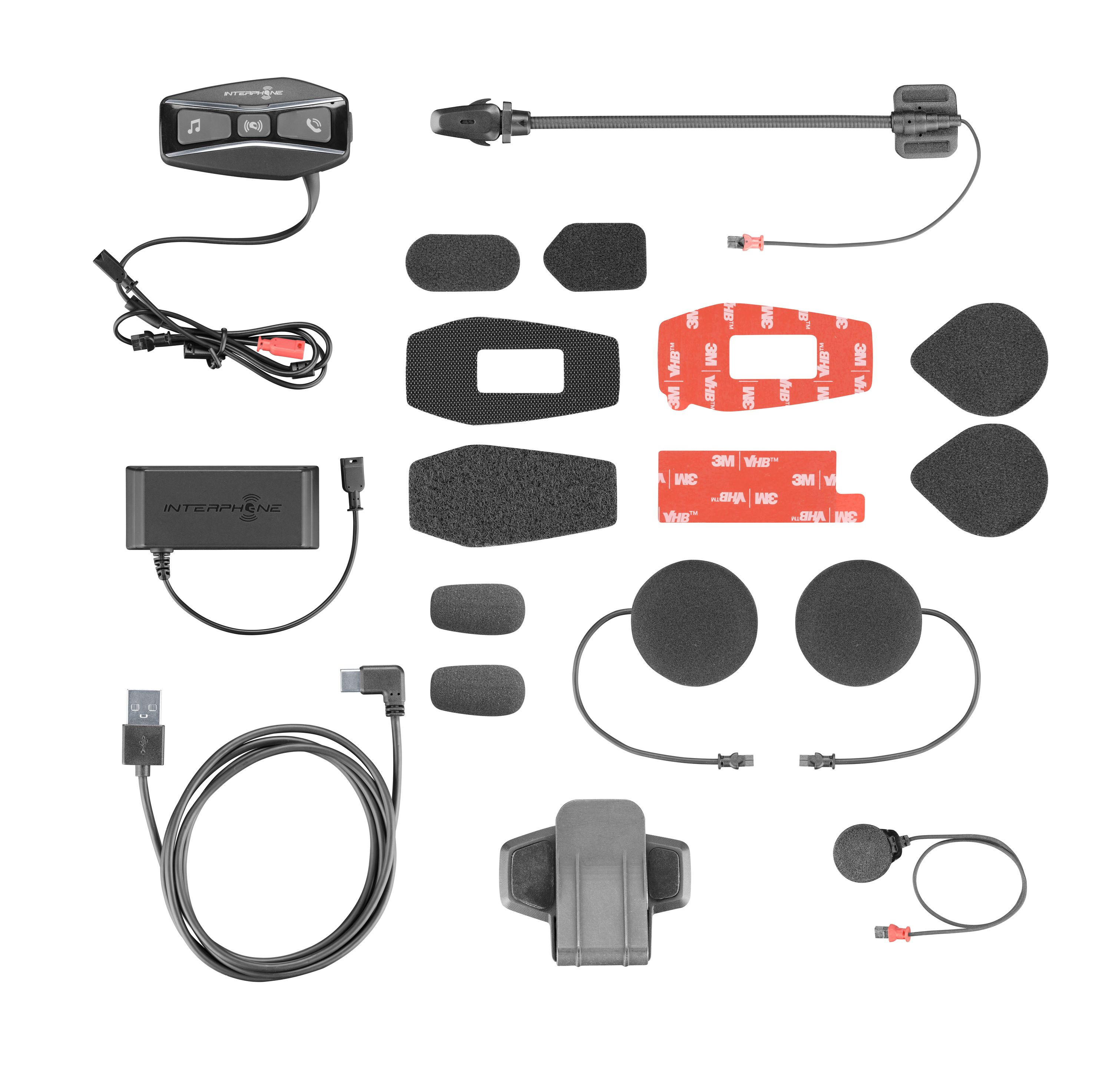 (IP67) UCOM 4 Motorrad Helm Intercom Bluetooth Headset 1km Reichweite / bis zu 4 Benutzer (INTERPHOUCOM4)