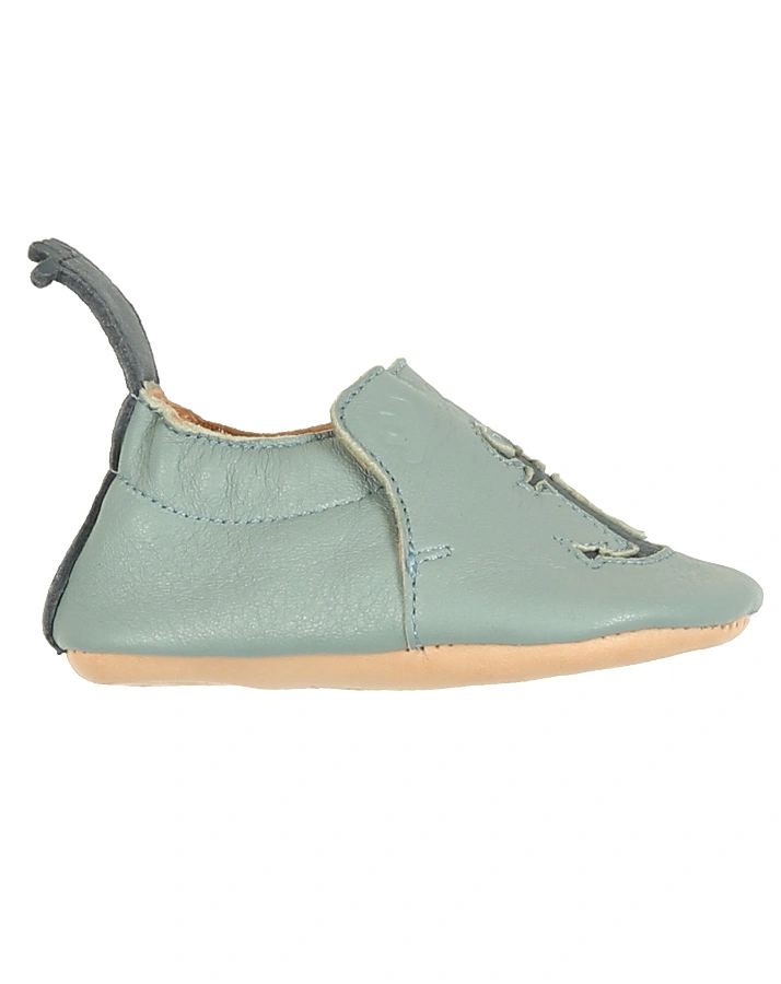 Krabbelschuhe BLUMOO ANCRE in taubenblau