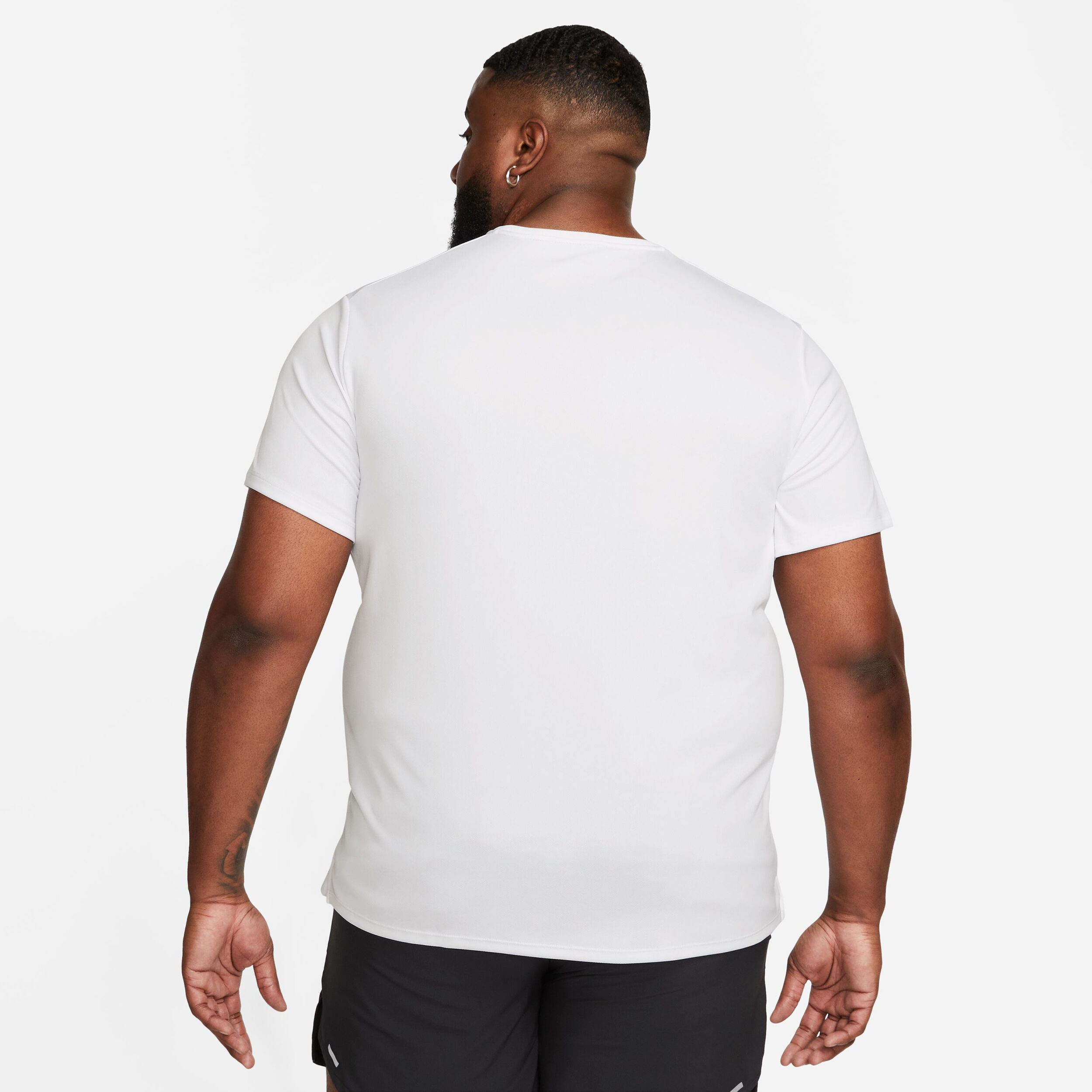 Nike Dri-Fit Miler UV Maillot De Course Hommes - Blanc