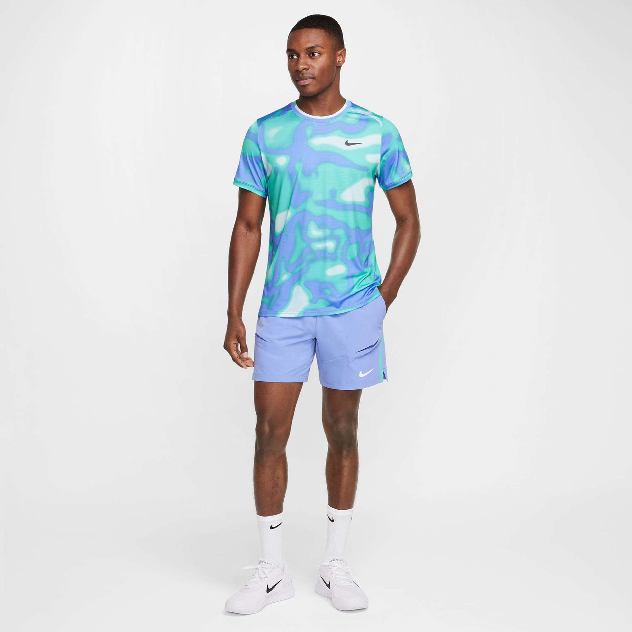 Nike Court Dri-Fit Advantage Print T-shirt Hommes - Multicouleur