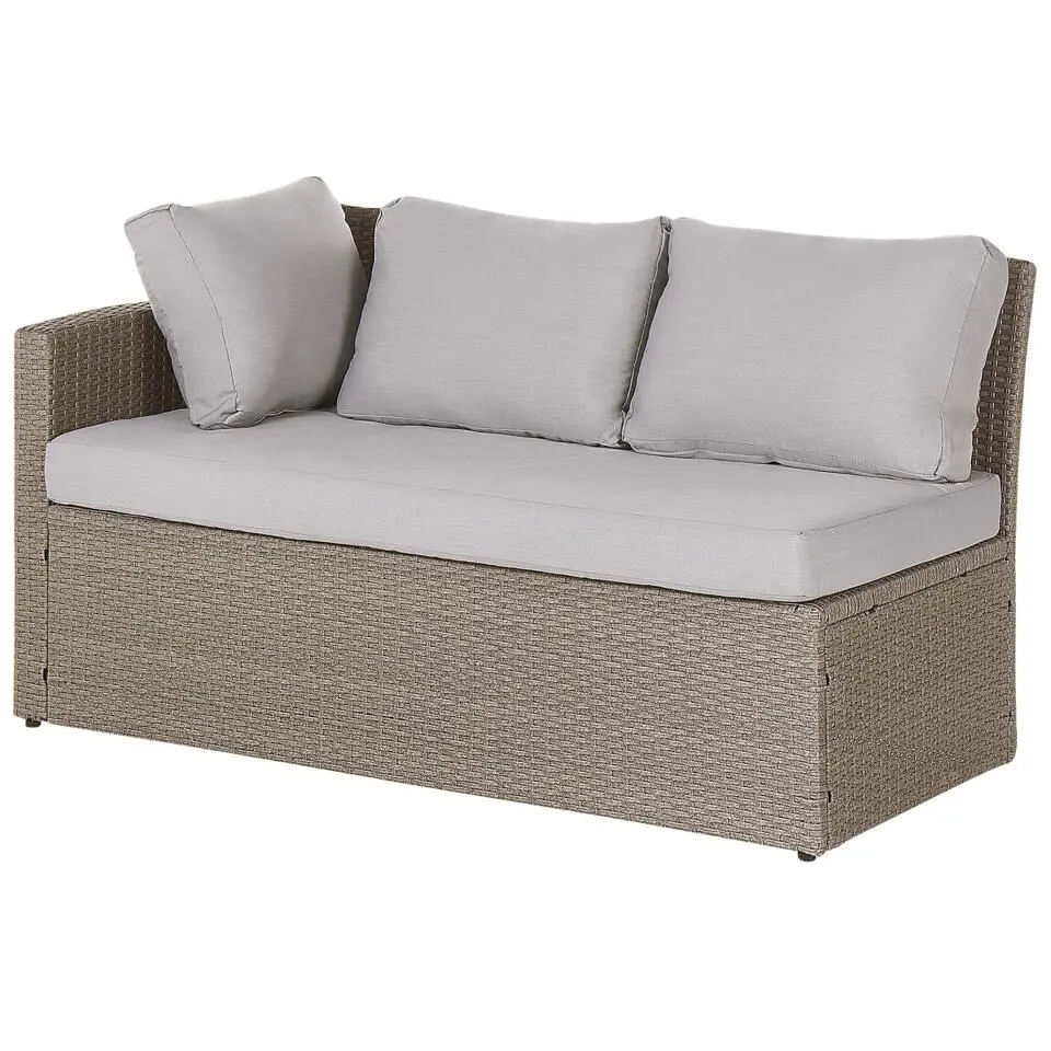 BARDI - Loungeset voor 5 - Natuurlijk - PE rotan