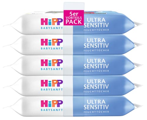 HiPP Babysanft Feuchttücher Ultra Sensitiv Ab dem 1. Lebenstag(5x48Stck.)
