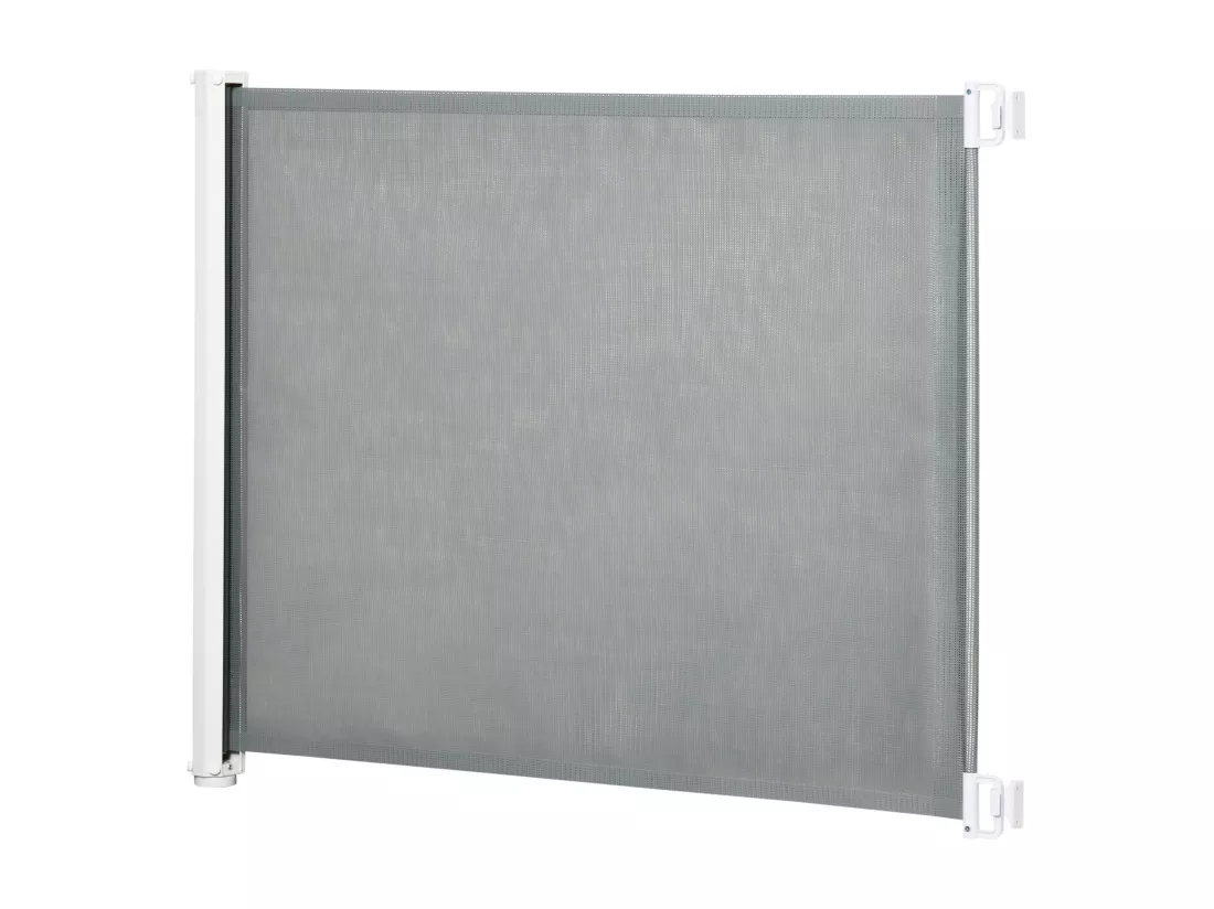 Barrière de sécurité barrière animaux rétractable automatique 1,15L x 0,83H m teslin métal gris
