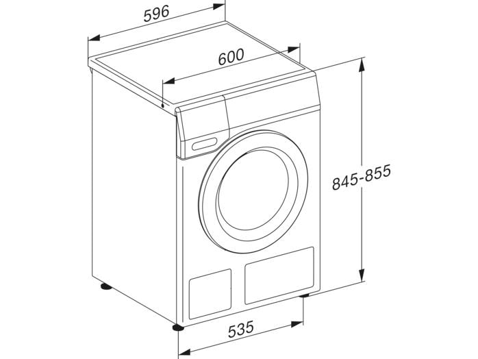 Miele Waschtrockner WTD 100-60 CH 8 kg / 5 kg Tumbler zum Waschen und Trocknen in einem