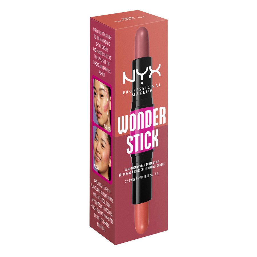 NYX Professional Makeup Wonder Stick Dual-Ended Cream Blush Stick 02 Honey Orange + Rose 4g
