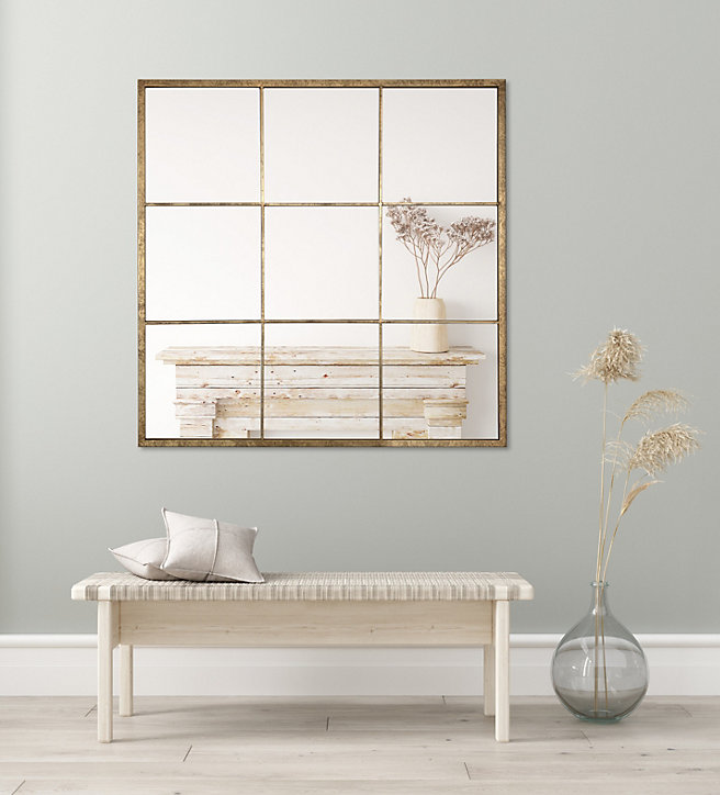 Miroir métal demeure doré 93 x 135 M EDME