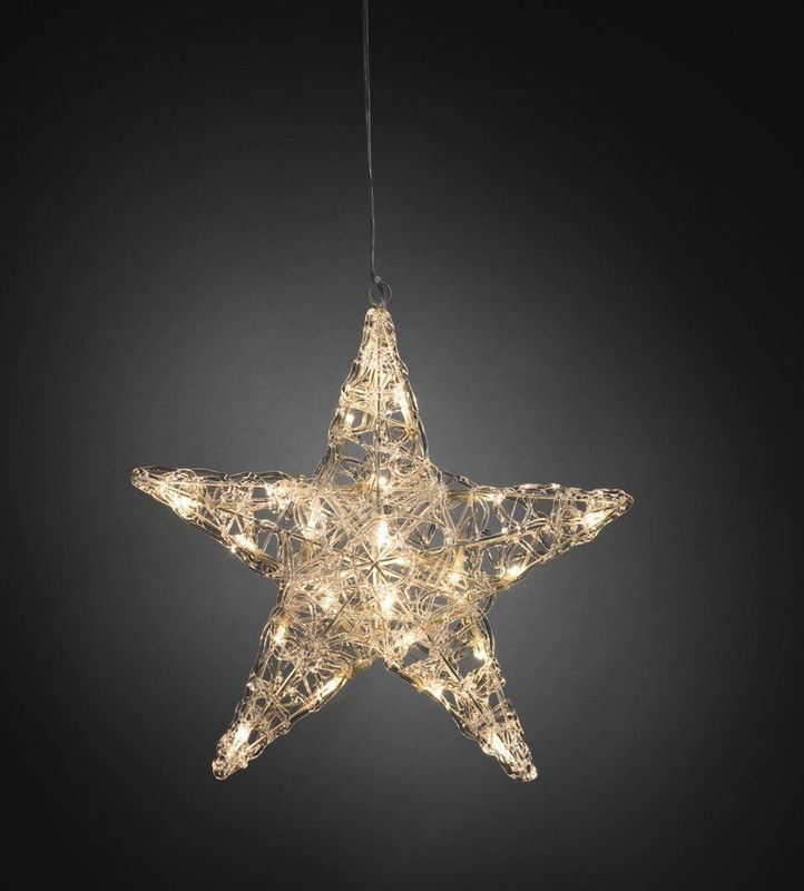 Konstsmide LED Acrylster Kerstverlichting - 34 cm - 24 lampjes - 24V - Warmwit - Voor Binnen