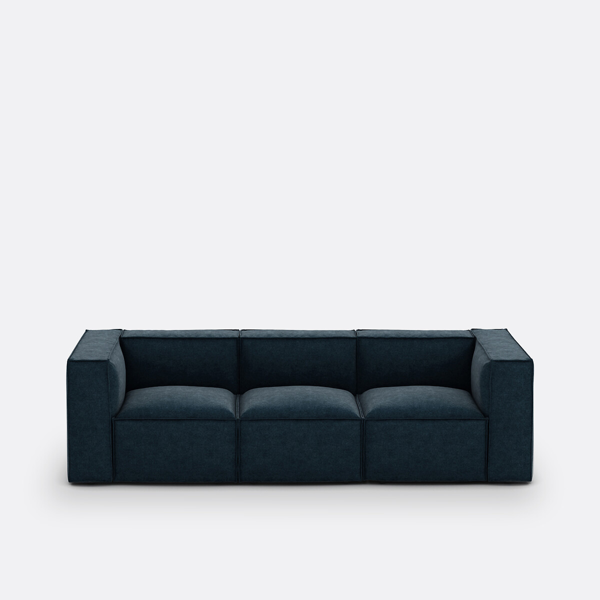 LA REDOUTE INTERIEURS<br>Assento modular, 3 lugares, veludo texturizado, Seven