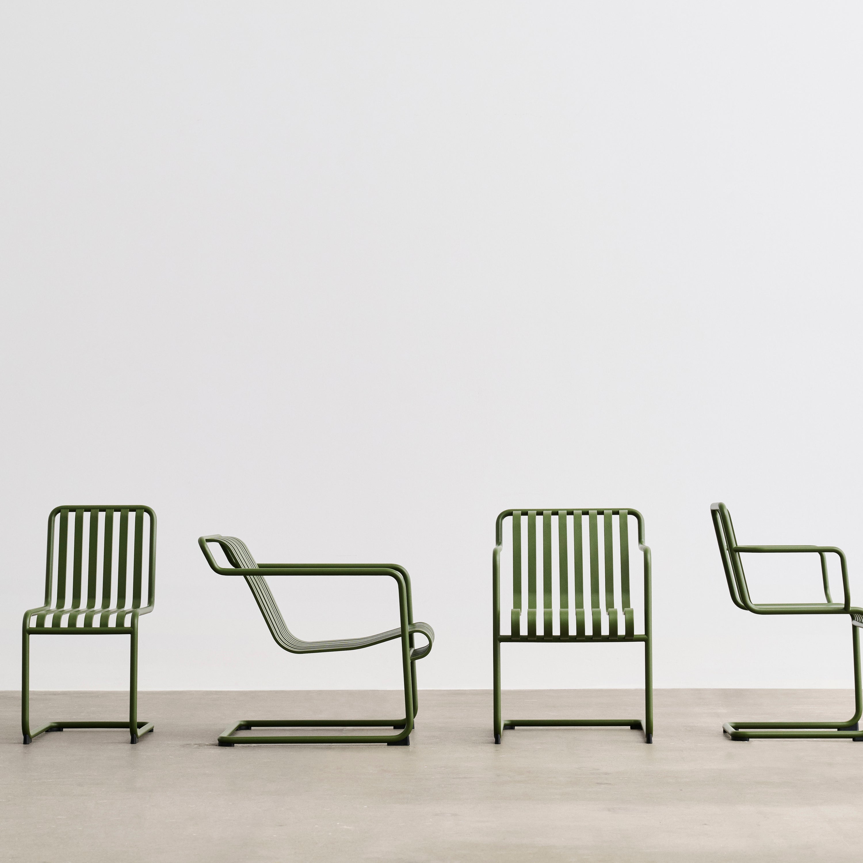 HAY Palissade Cantilever Lounge Chair Low - Olijfgroen