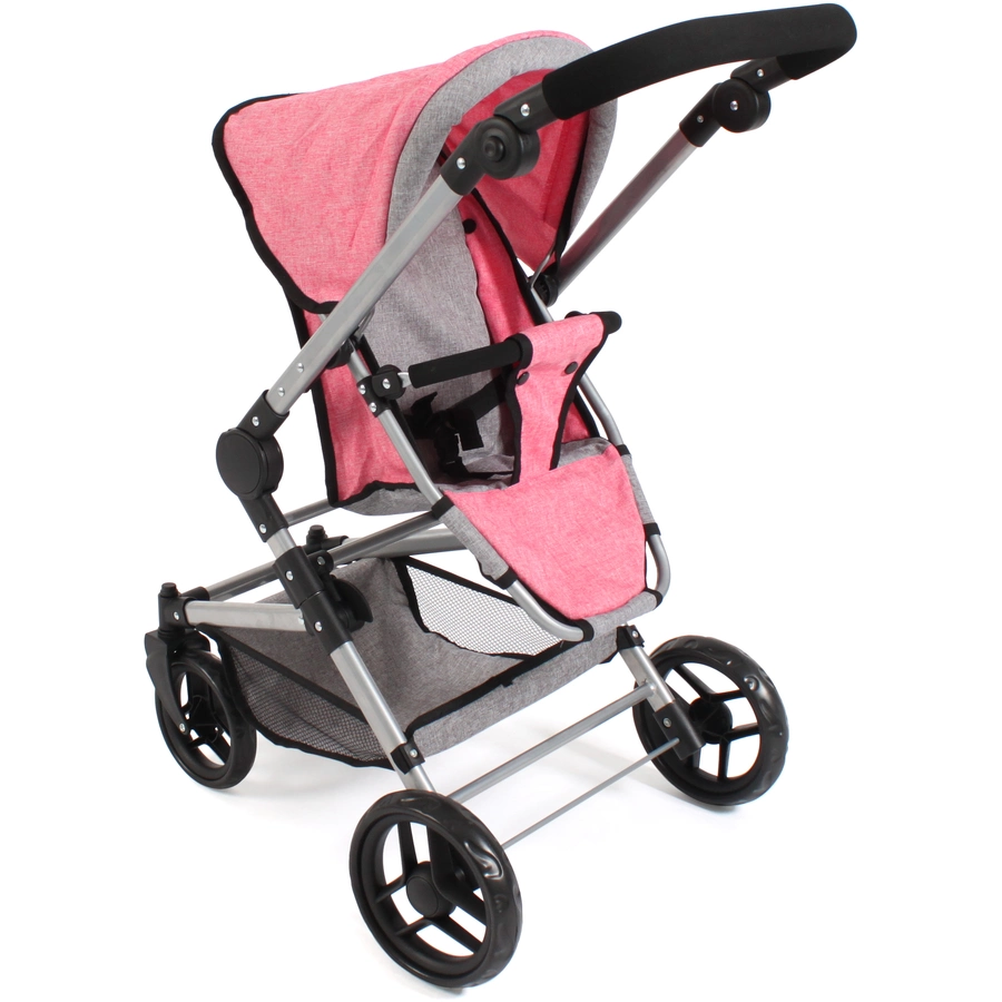 BAYER CHIC 2000 Kombipuppenwagen Fides 3 in 1 melange pink