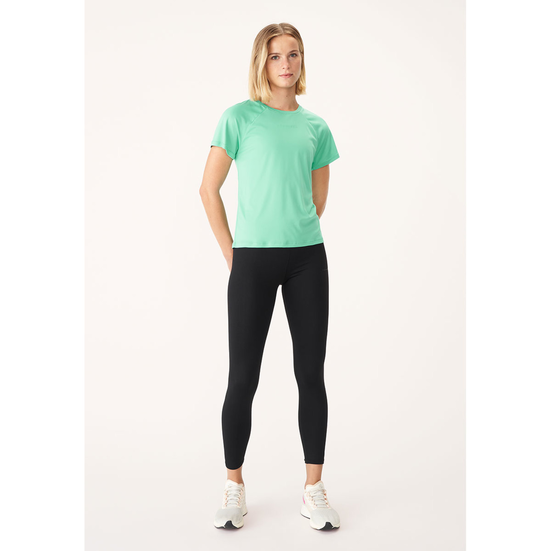 Röhnisch Active Logo Hardloopshirt Korte Mouwen Groen Dames