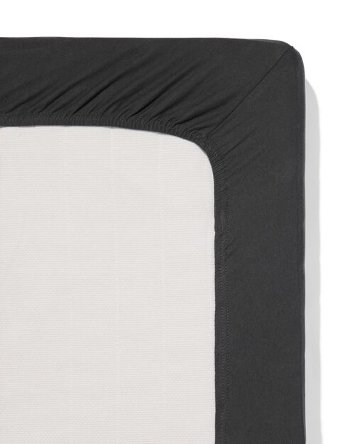 drap-housse coton doux 80x200 gris foncé