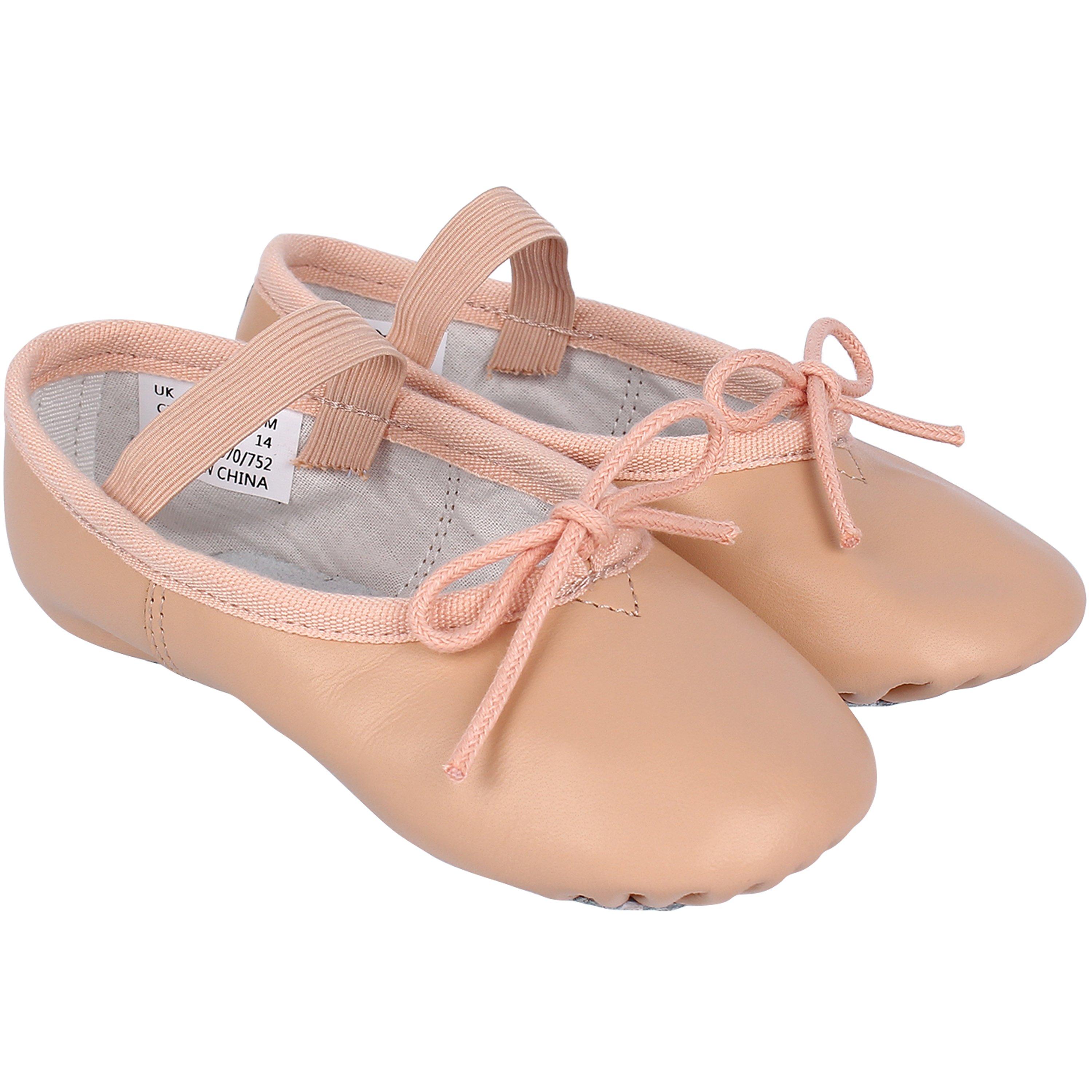Slazenger Slaz Full Sole Leather Ballet Shoe Infant