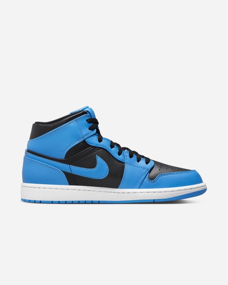 Chaussures Nike Air Jordan 1 Mid Bleu & Noir pour homme