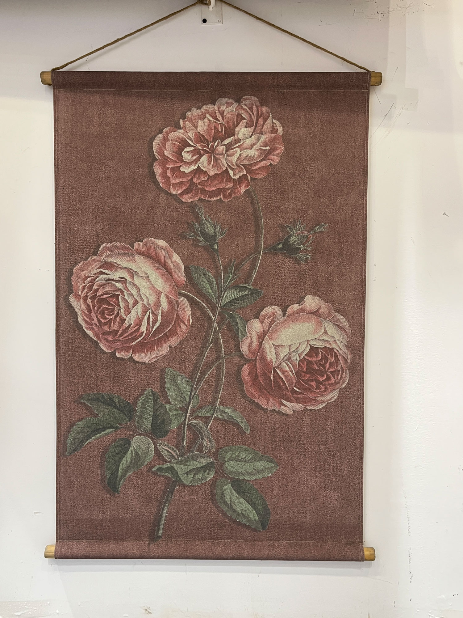 Rollbild '3 Rosen', auf Leinwand, B 65 cm, H 95 cm von fischer's lagerhaus
