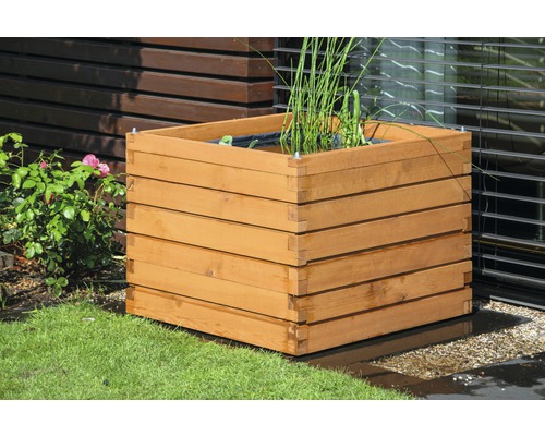Verhoogde vijver, minivijver, verhoogd bed dobar Alea 250 l 78 x 78 x 60 cm bruin