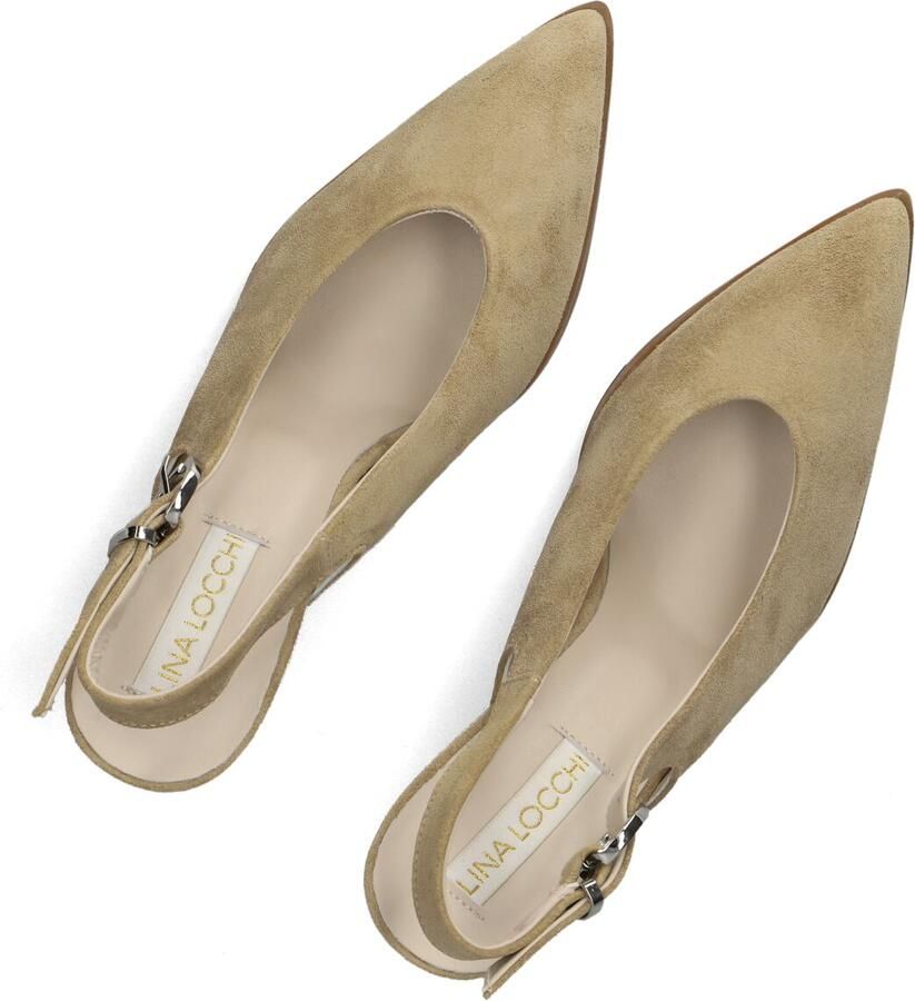LINA LOCCHI Slingbacks Dames Az12 Maat: 39 Materiaal: Suède Kleur: Beige