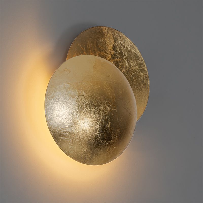 Moderne wandlamp goud rond 20cm - Sunrise