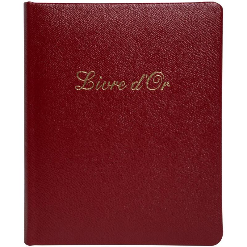Livre d'or Cuir Alpille 140 pages ivoire - 26x22cm vertical