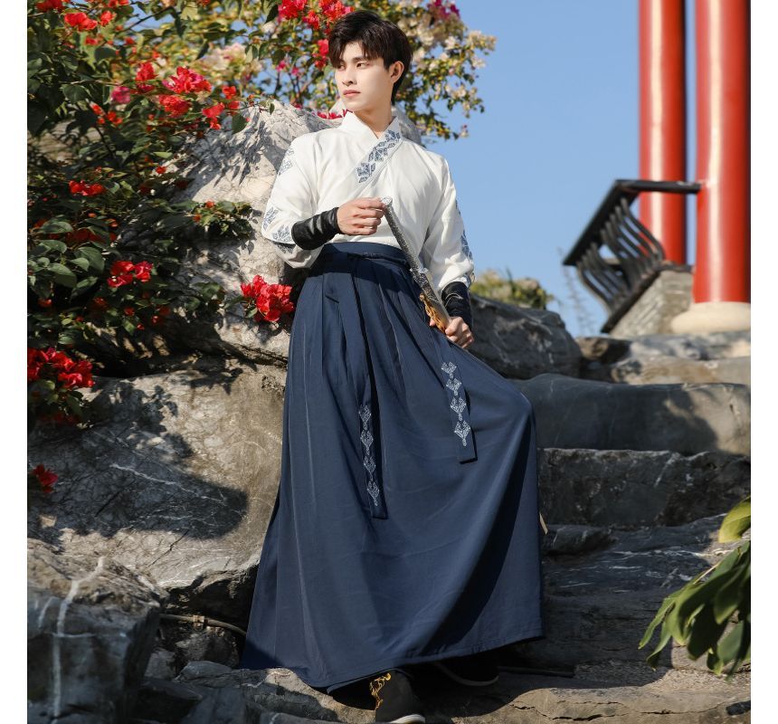 Pinocle - Geborduurd Hanfu-kostuum / Onderarmpaneel / Set