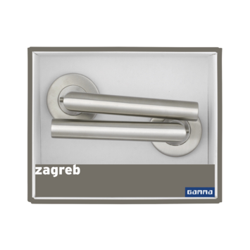 Gamma deurkruk set Zagreb rond rozet RVS