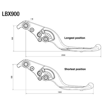 Levier de frein Rizoma Adjustable plus - Noir