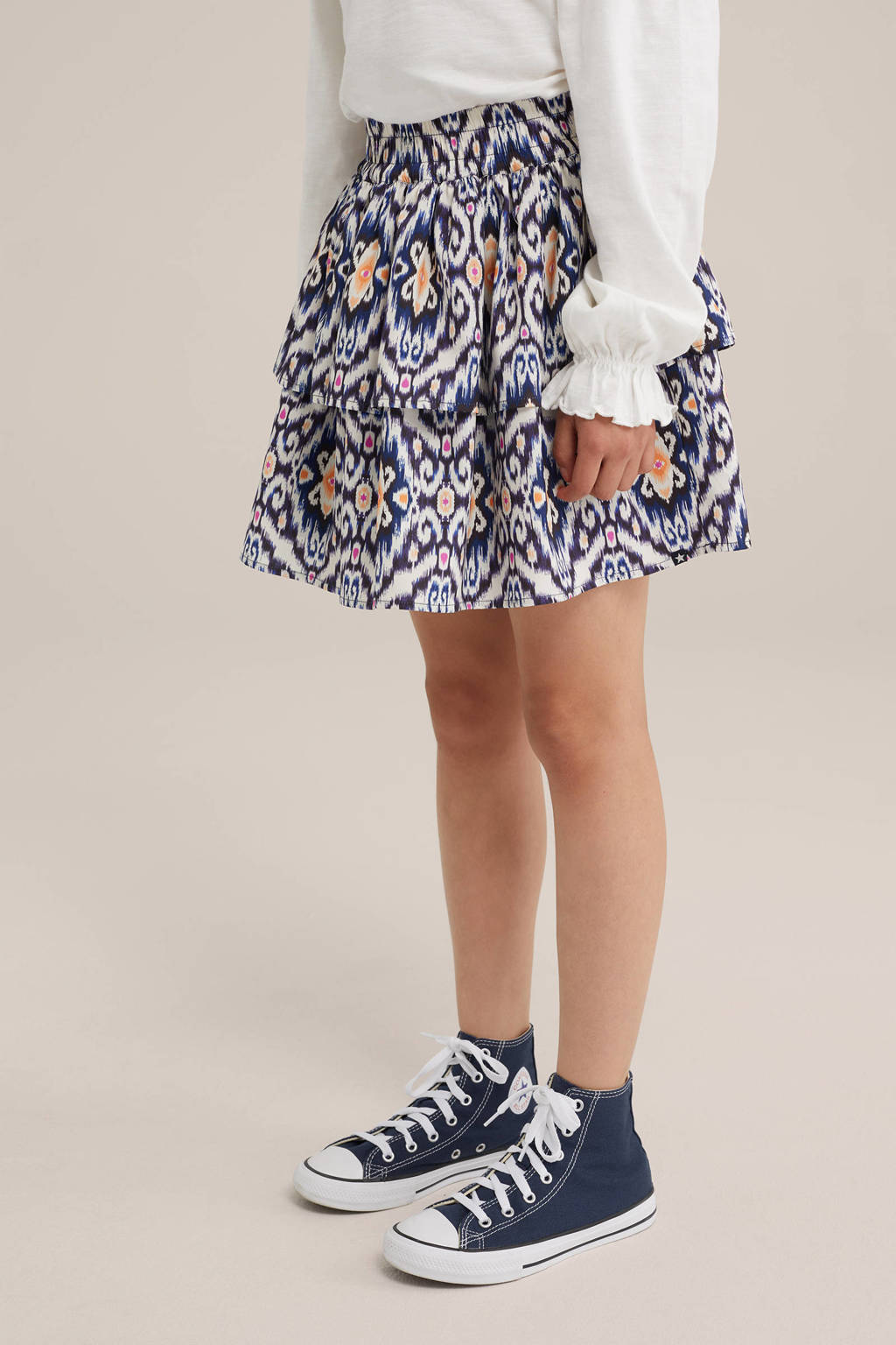 WE Fashion strokenrok blauw