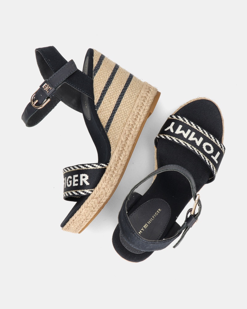 Tommy Hilfiger Sport Webbing Wedge Sleehak  - blauw