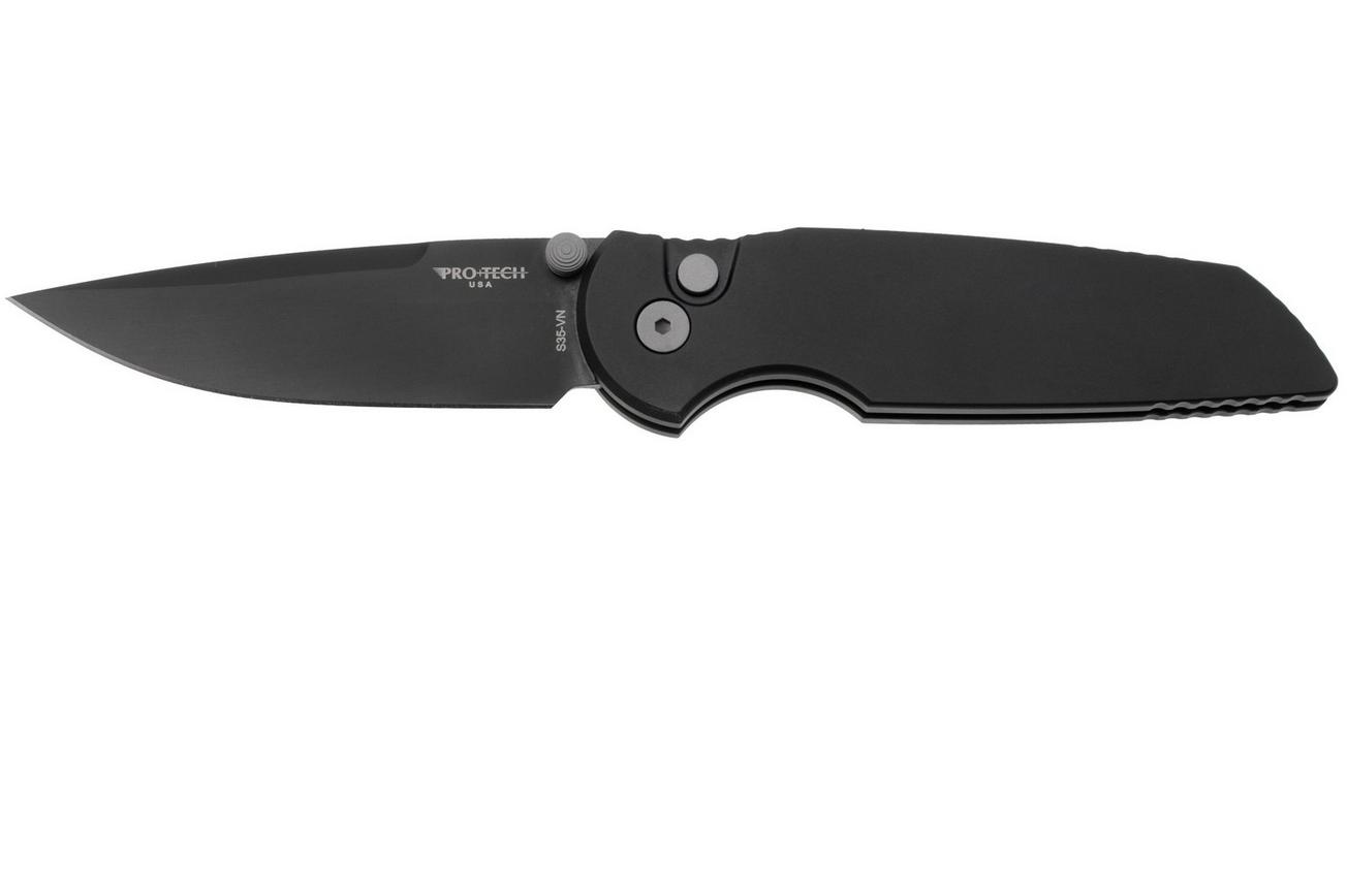 Pro-Tech TR-3 Integrity INT103, Black DLC CPM S35VN, Solid Black Manual Aluminum, zakmes