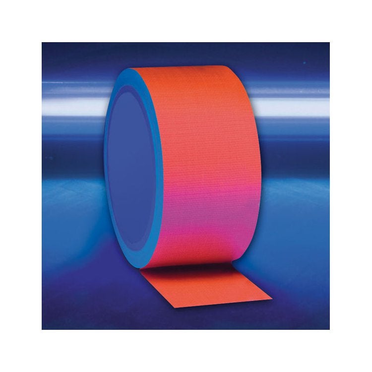 Showtec Gaffa tape neon oranje 25m 50mm