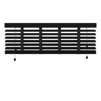KARWEI houten jaloezie 50 mm matzwart (kleurnr. 947) 140x180 cm (bxh)