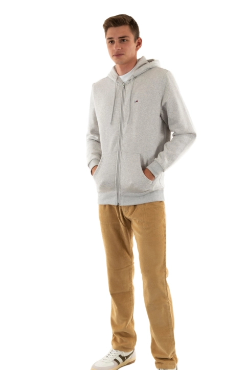 Sweat tommy jeans reg s flag pj4 silver grey heather