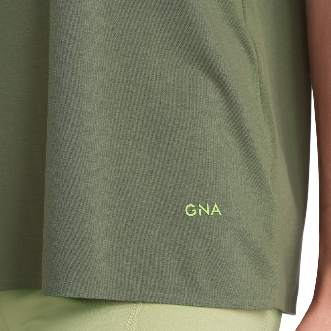 Gina Sports Damen Sport-Top unifarben oliv