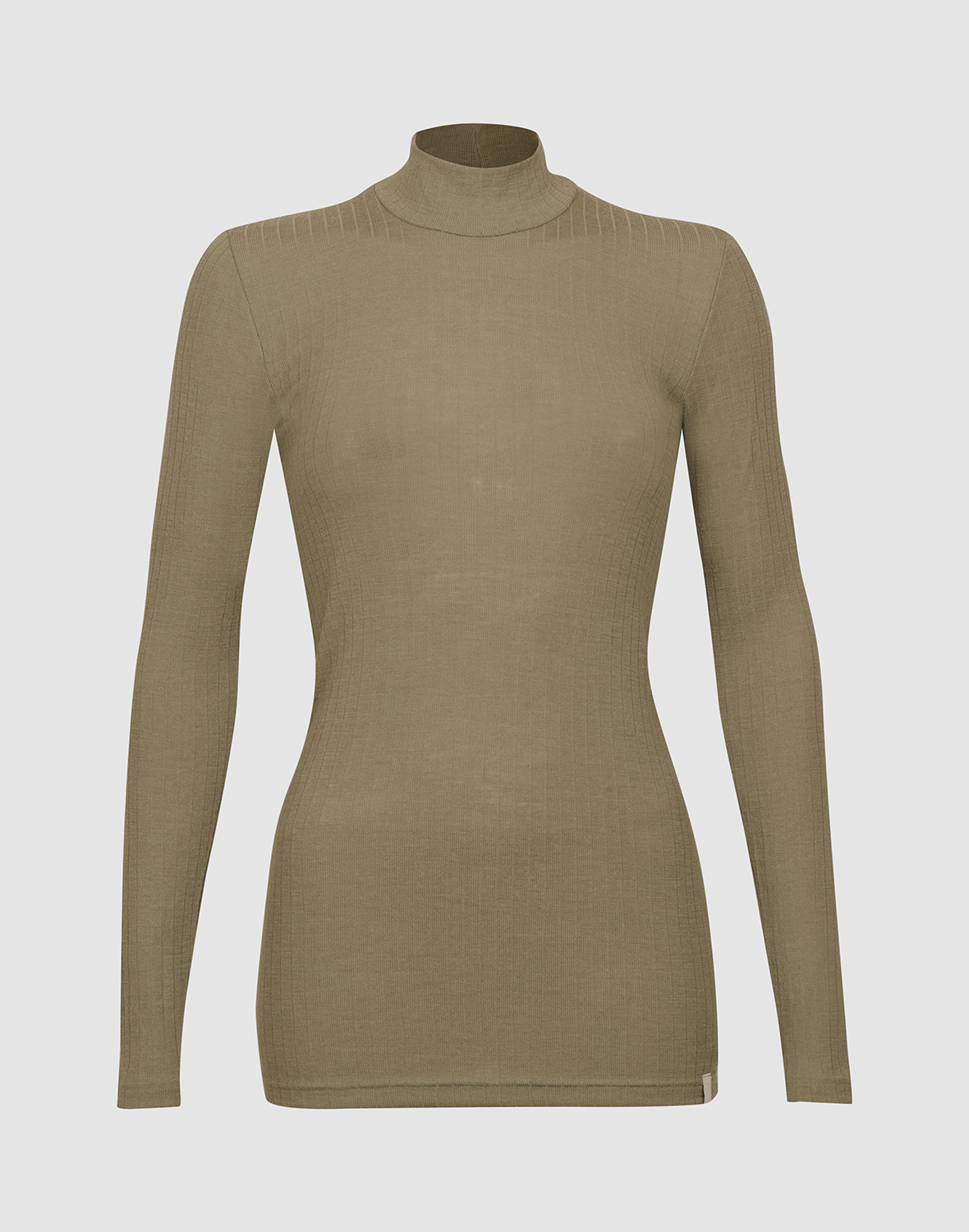 Shirt met hoge hals van merinowol voor dames