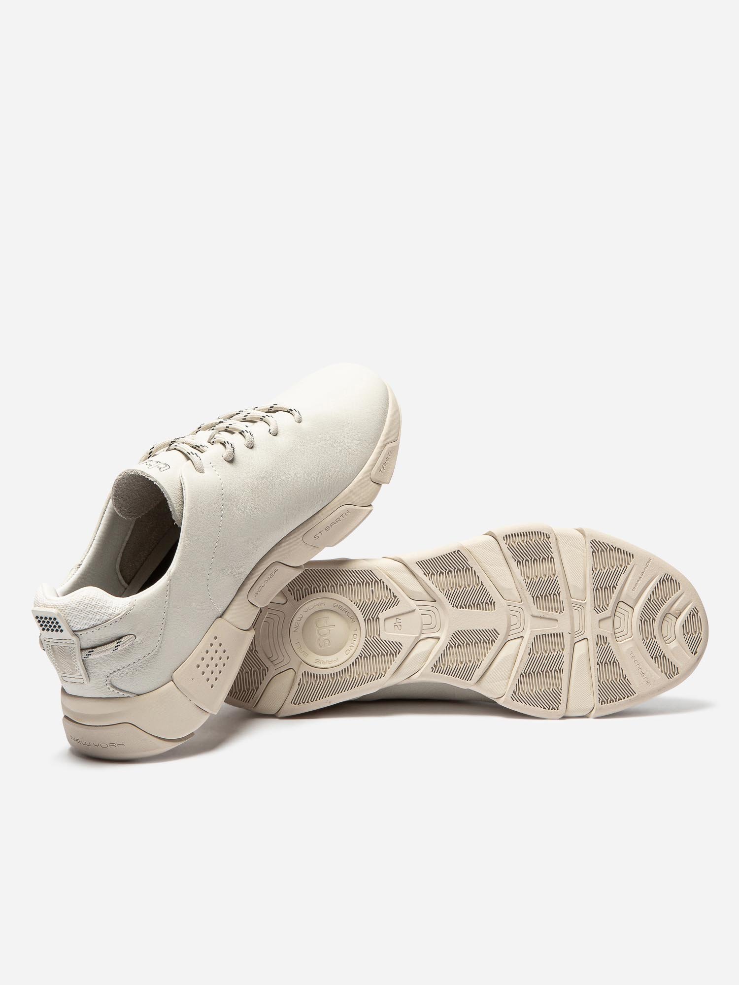 Baskets Homme Confort Cuir Ecru
