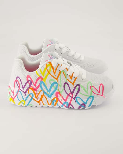 Skechers Uno Lite-Spread The Love Sneaker in Weiß