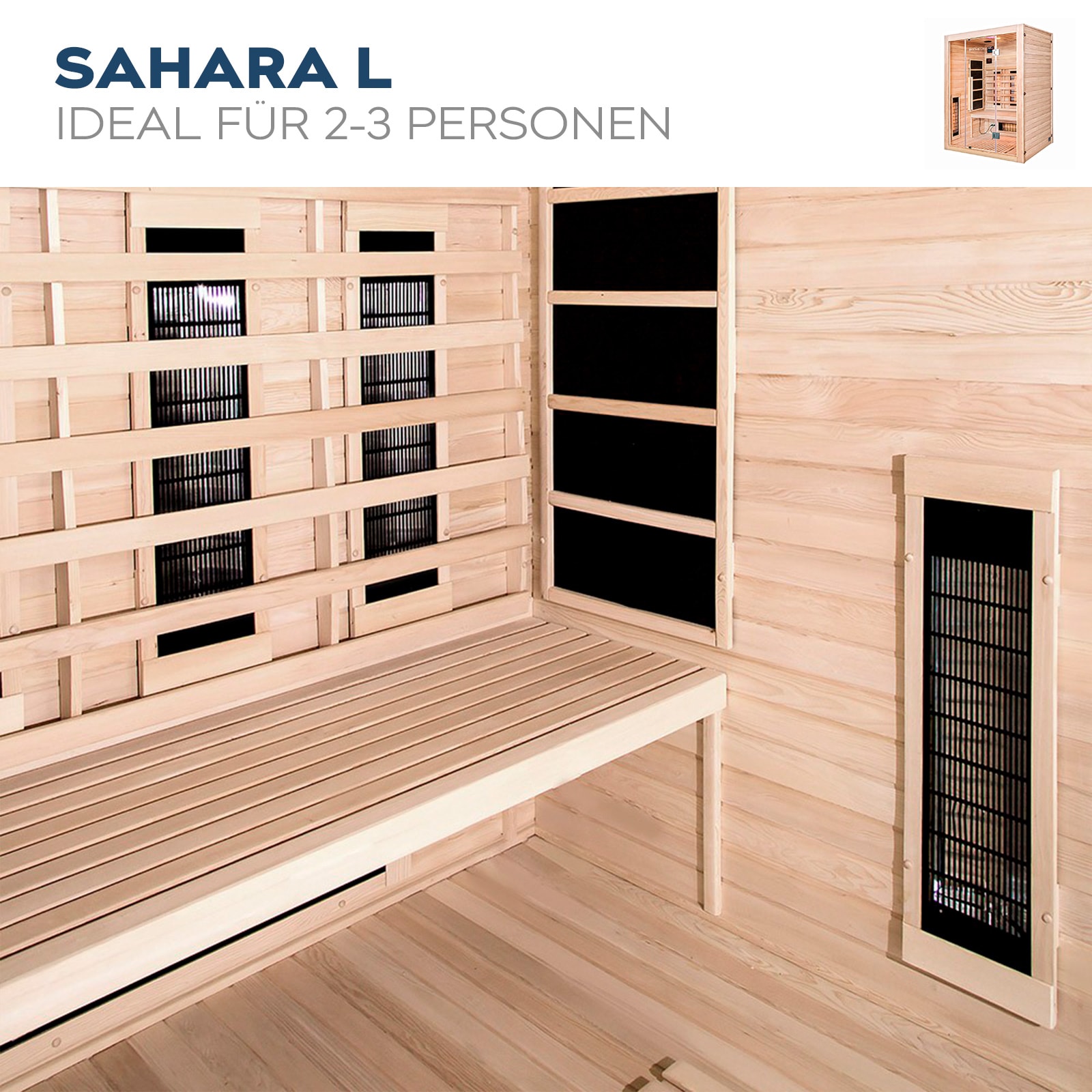 Home Deluxe Sahara L Infrarotsauna mit Vollspektrumstrahler