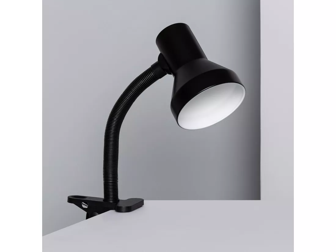 Lampe de Bureau Flex Métal Eret avec Pince Noir