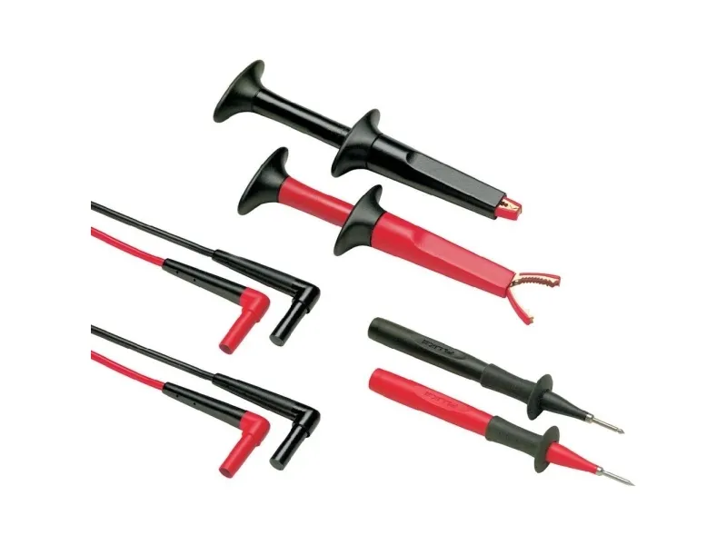 Fluke SureGrip, Testledning, Sort, Rød, Silikone