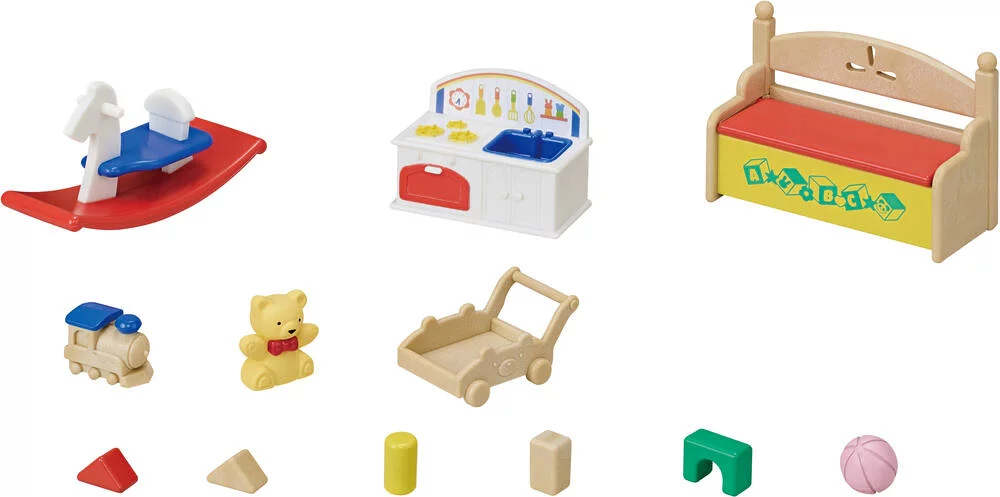 LE COFFRE A JOUETS DES BEBES -SYLVANIAN TOUS POUR LES BEBES