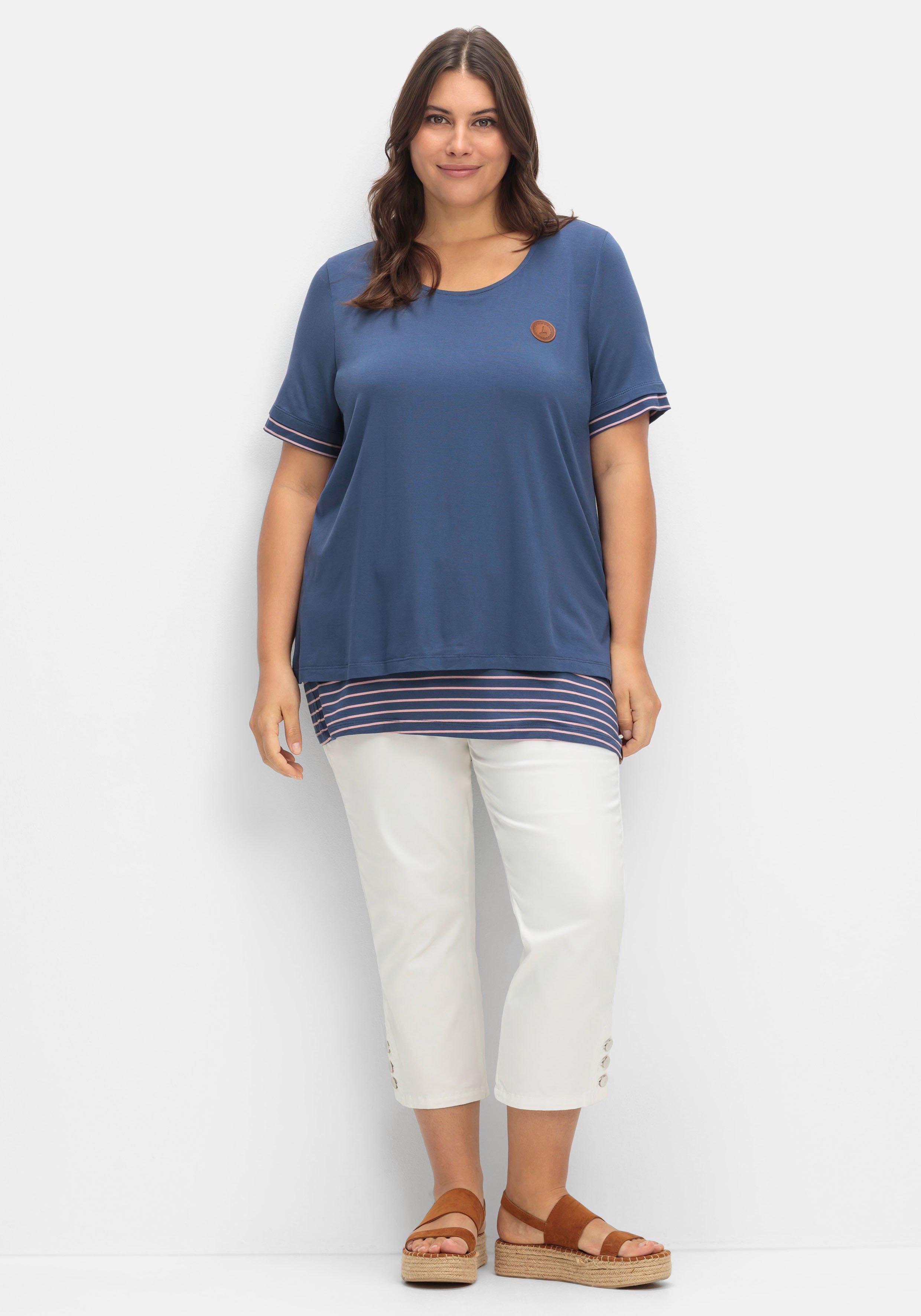 Longshirt in 2-in-1-Optik, mit Rundhalsausschnitt